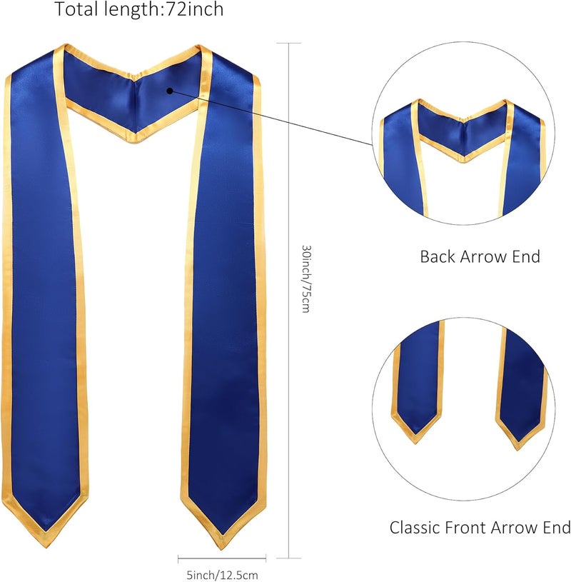 FtyFty Unisex Adult Graduation Honor Stole Classic End With Trim 72" Long - Image 4